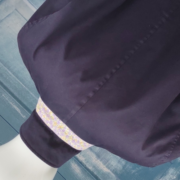 LANDS END Pure Cotton Fully Lined Ladies Trench (Floral Lining w/Accents) - Picture 10 of 17